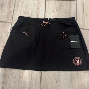 PLAYBOY by Pacsun Drawstring Nylon Mini Skirt
